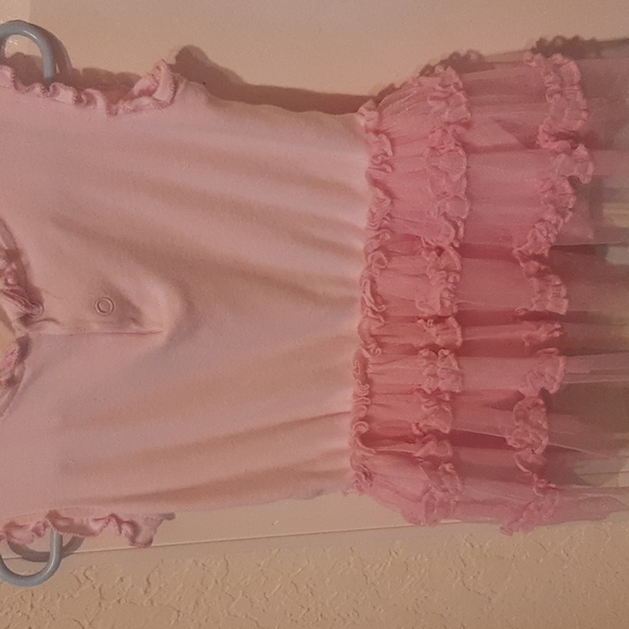Sandy & Simon 'So Pretty' Pink Tulle Tutu Dress with Built-in Snap Size 12M - Picture 4 of 7